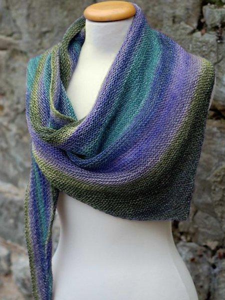 Color-Block Casual Scarves & Shawls