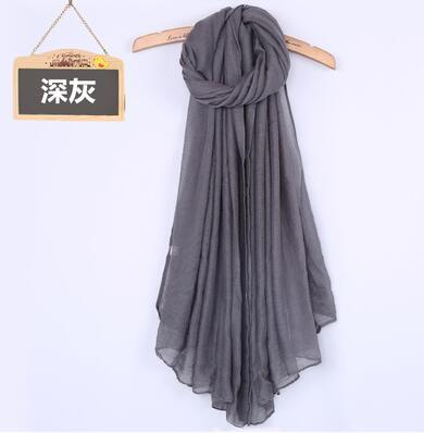 Women Soft light Warm Linen Cotton Wine Red Scarfs