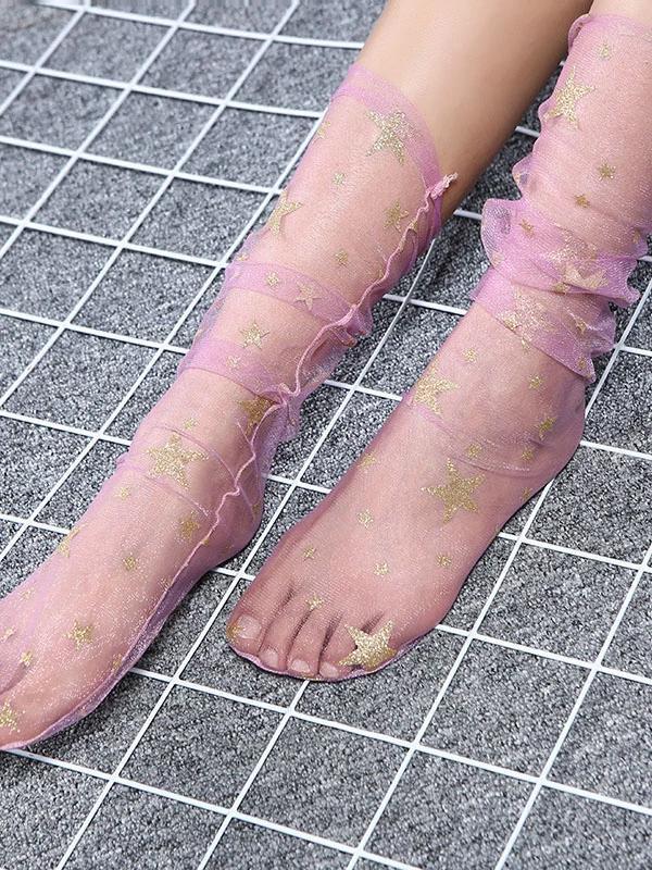 Gauze See-through Star Stocking