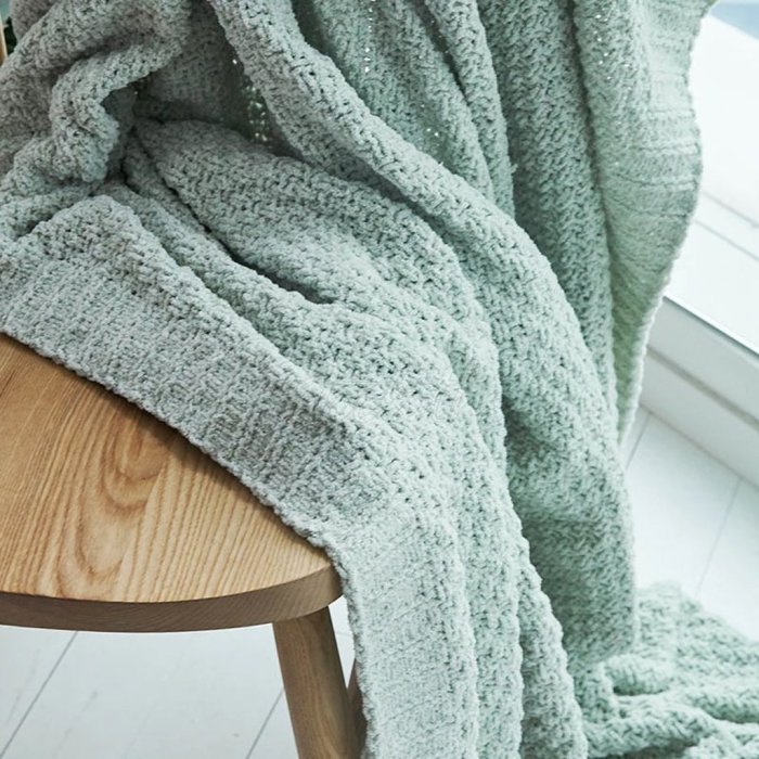 Solid Crochet Knit Blankets