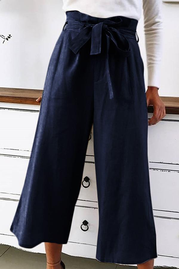 Loose Fitting Plain Pants
