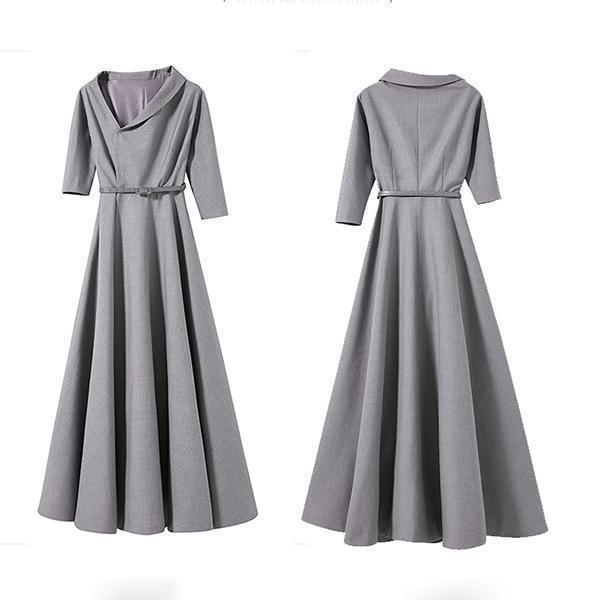 Fashion Irregular Collar Sexy Long Evening Dress