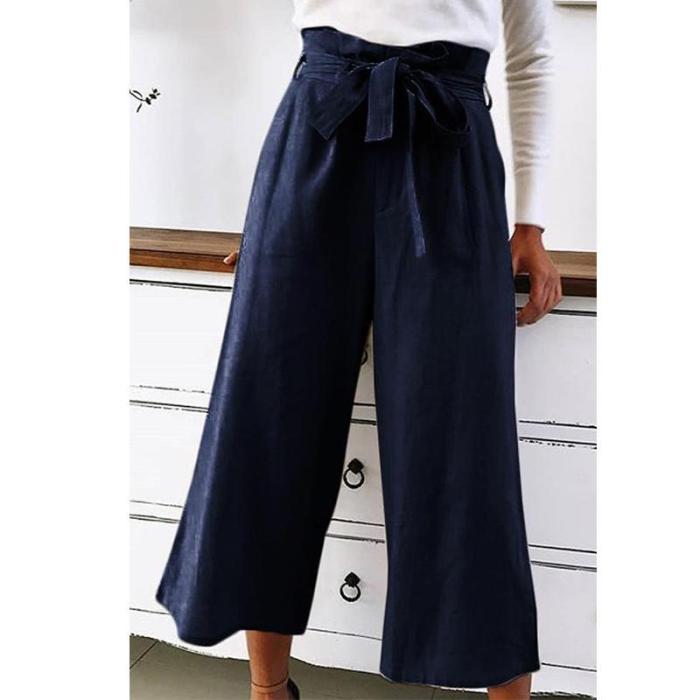 Loose Fitting Plain Pants