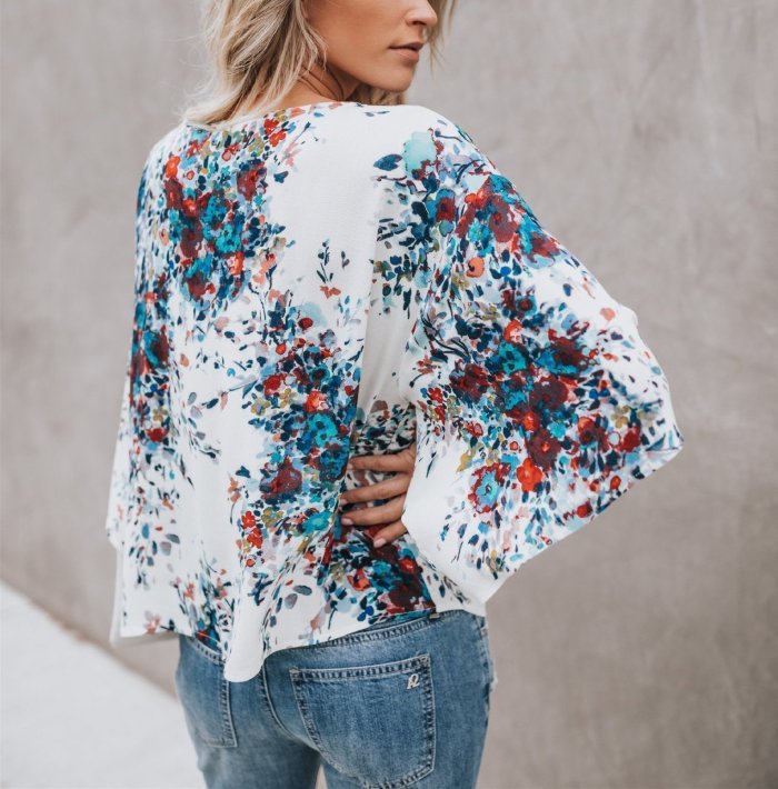 Digital Printing Large Size Chiffon Jacket