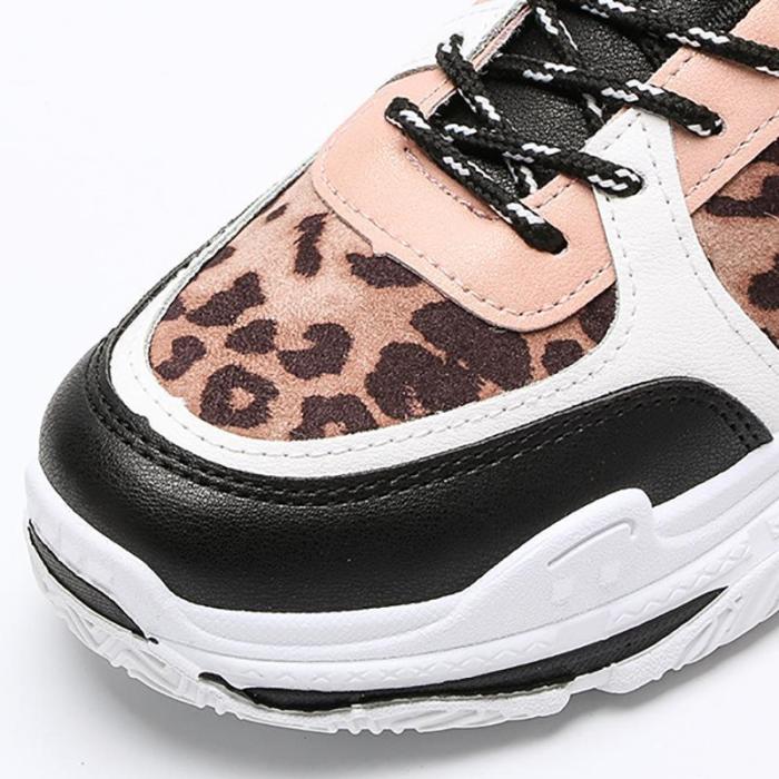 Fashion Colouring Platform Leopard Women Sneakers