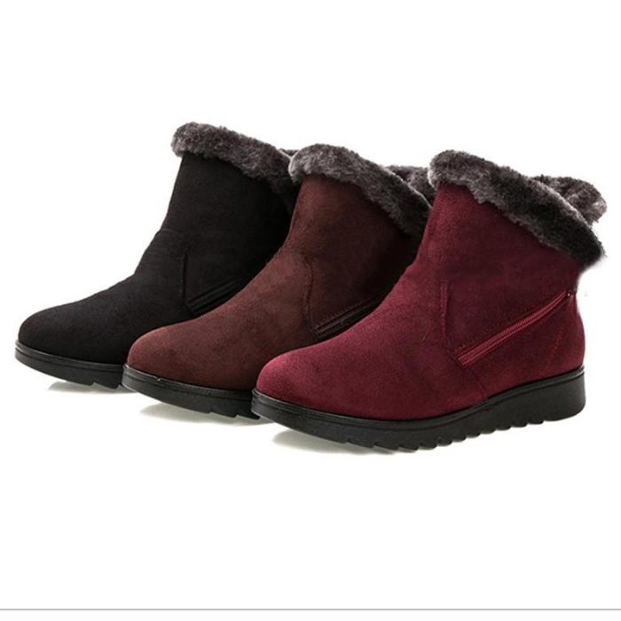 Women Winter Shoes Warm Snow Zipper Ankle Boots