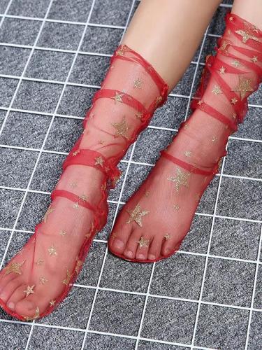 Gauze See-through Star Stocking