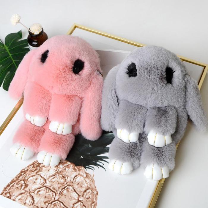 Cute Cartoon Rabbit Crossbody Bag New Plush Female Bag Chain Shoulder Bag Fashion Folder Bag