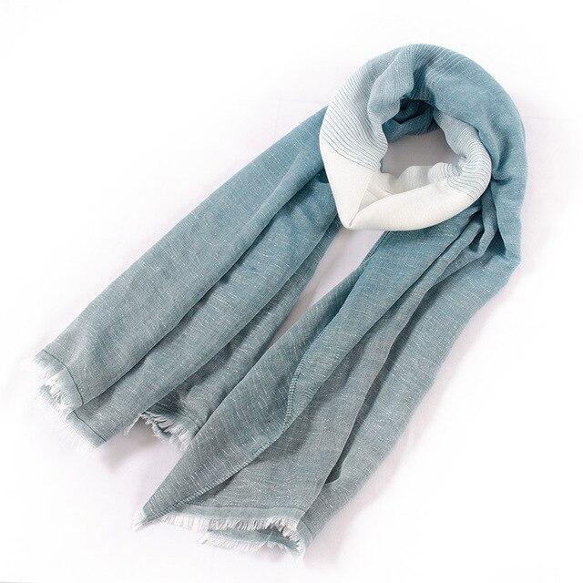 Soft Cotton Scarf Shawls and Wraps Pashmina Gradient color Autumn Winter Scarf