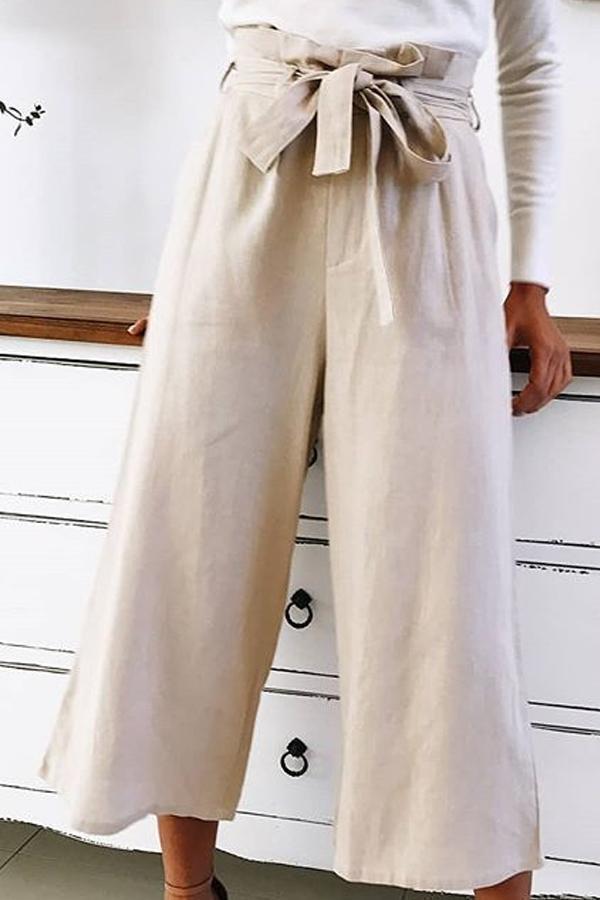 Loose Fitting Plain Pants