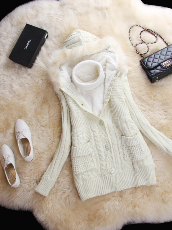 Casual Knitted Patchwork Paneled Long Sleeve Sweaters