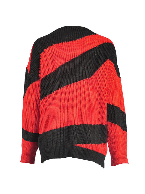 Casual Round Neck Long Sleeve Knitted Sweaters