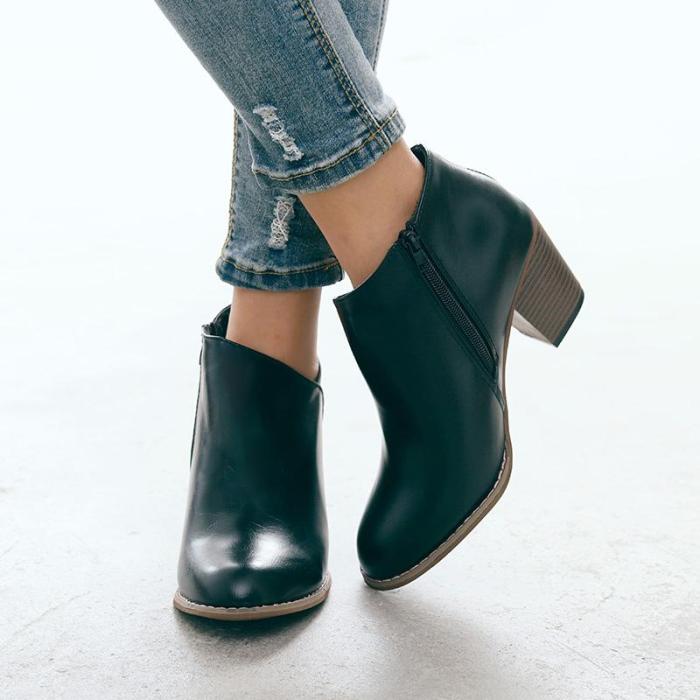 Closed Toe Chunky Heel Med (3-8Cm) Boots