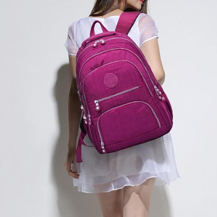 Outdoor Travel Waterproof Nylon Casual Multi Pockets Backpack