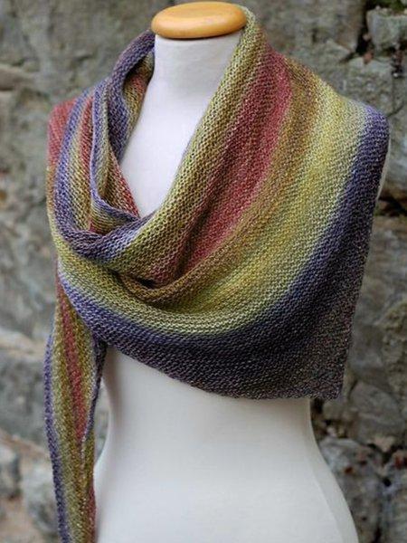 Color-Block Casual Scarves & Shawls