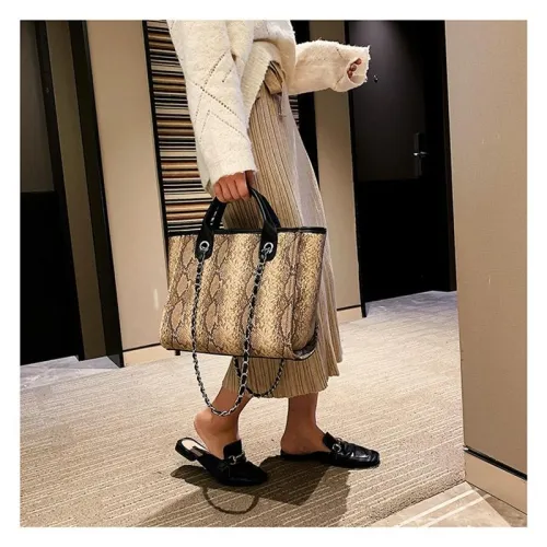 Women's Vintage Animal Print Large Capacity Tote