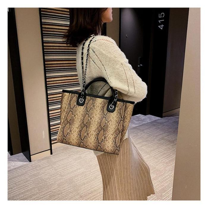 Women's Vintage Animal Print Large Capacity Tote