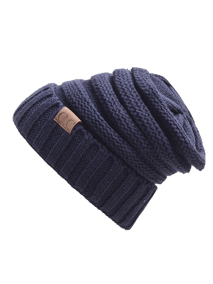 Patch Casual Knit Cap