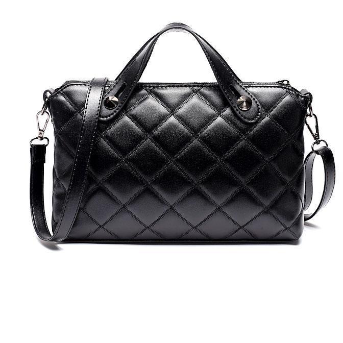 Women Elegant Black Zipper  Cross-body Bags