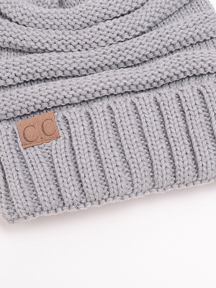 Patch Casual Knit Cap