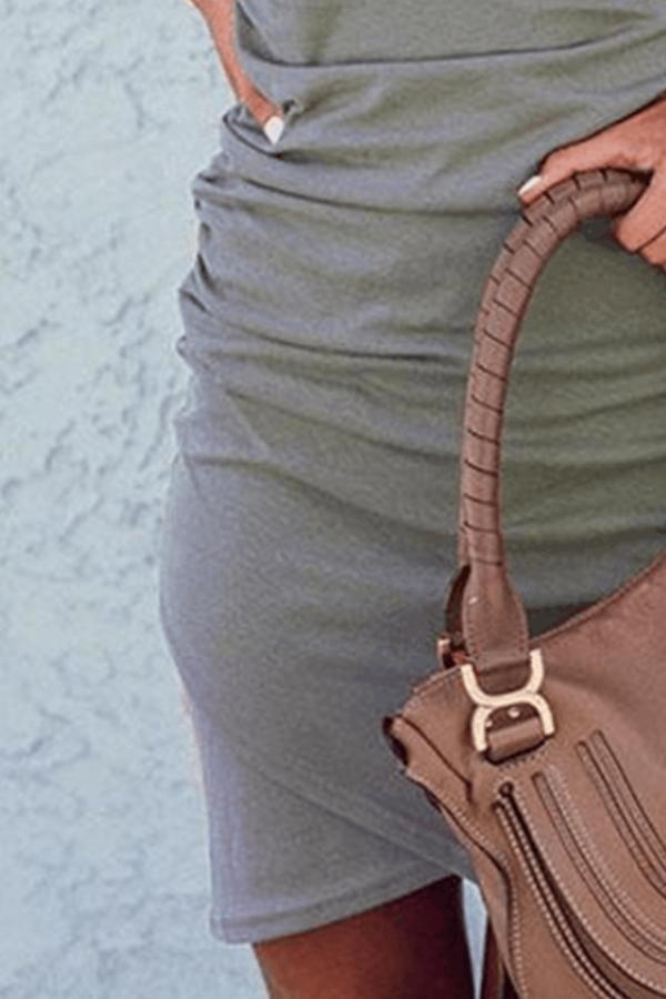 Crew Neck  Plain  Sleeveless Bodycon Dresses