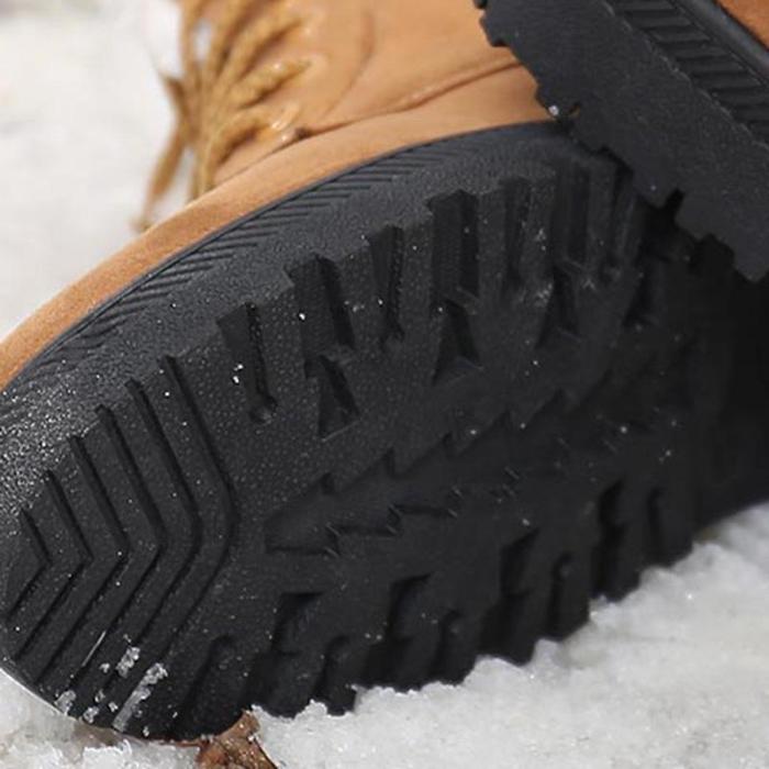 Lace Up Red Women's Slip-On Suede Boots