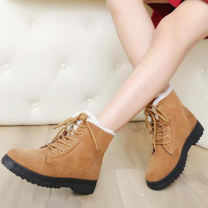 Lace Up Red Women's Slip-On Suede Boots