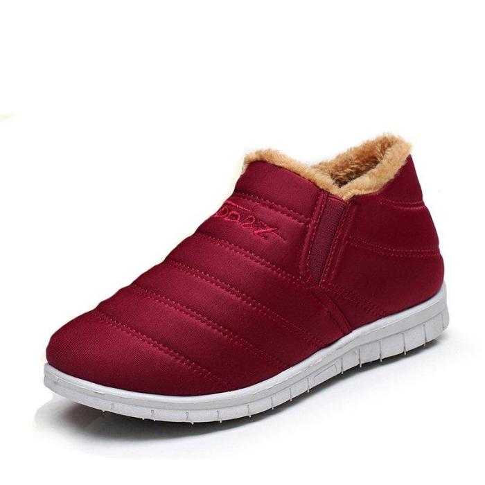 Dark Blue Women Fleece-lined Ankle Snow Boots