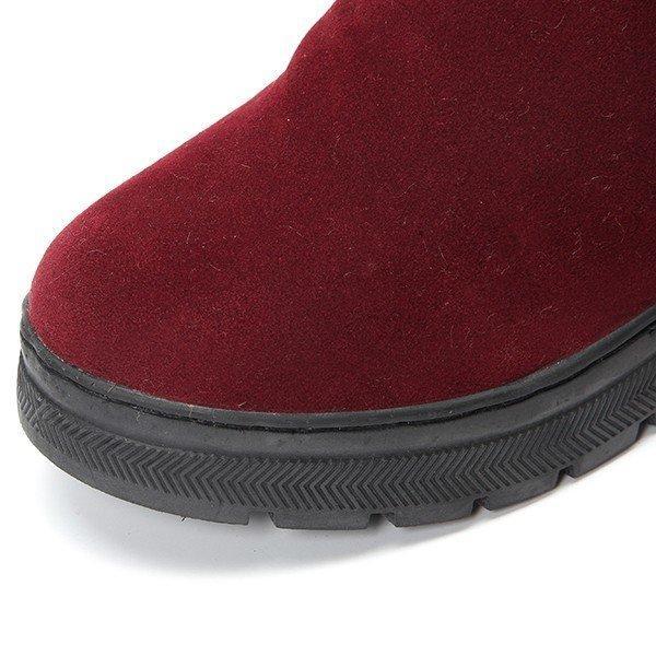 Winter Suede Round Toe Warm Ankle Boots