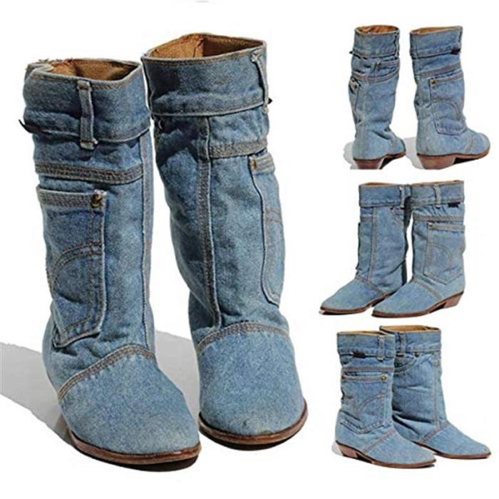 Women Casual Denim Boots