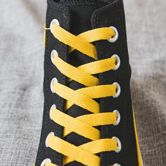 Women's Fashion Casual Solid Color High Canvas Sneakers