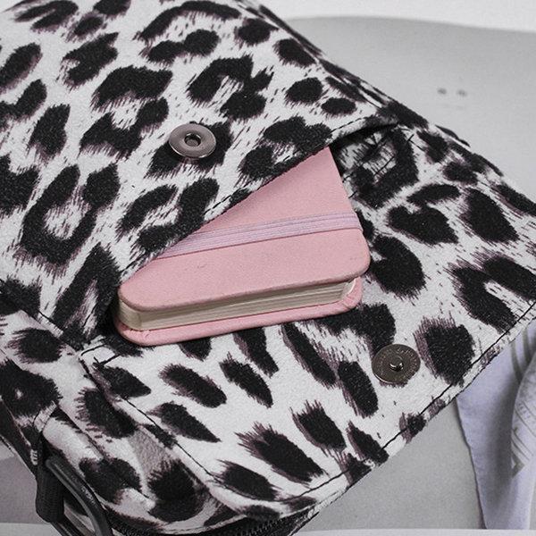 Women Leopard Zipper Casual Handbags