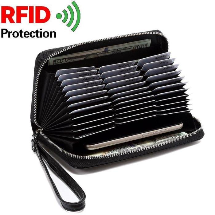 RFID Genuine Leather Card Wallet