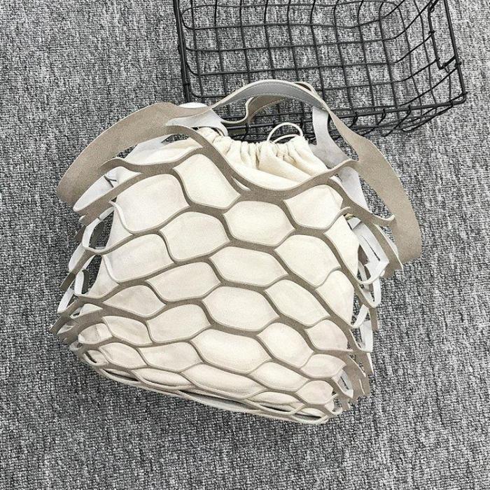Women Fishing Net Hollow Shoulder Bag