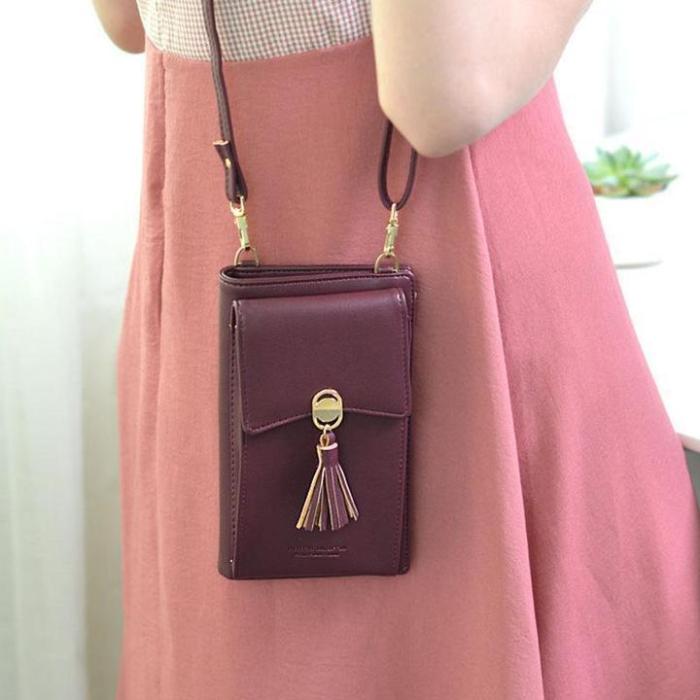 Fashion Women Tassel Cell Phone Wallets