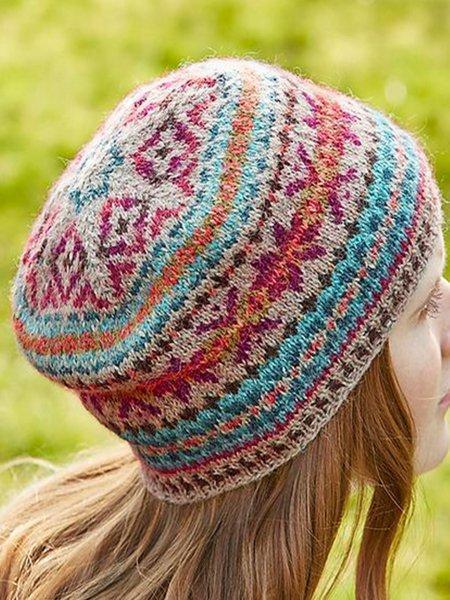 Casual Printed Knitted Hats