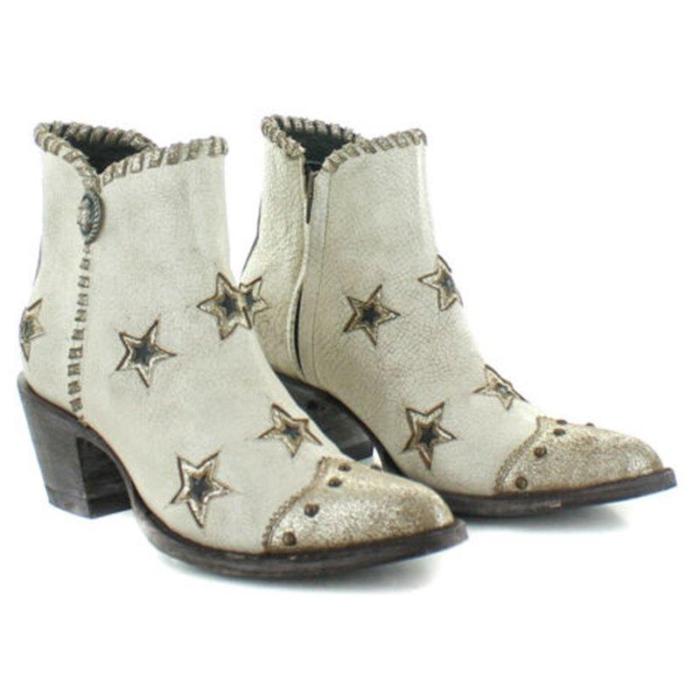 Women Vintage Star Western Ankle Boot