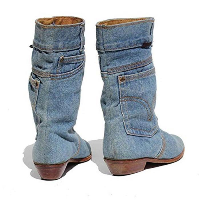 Women Casual Denim Boots