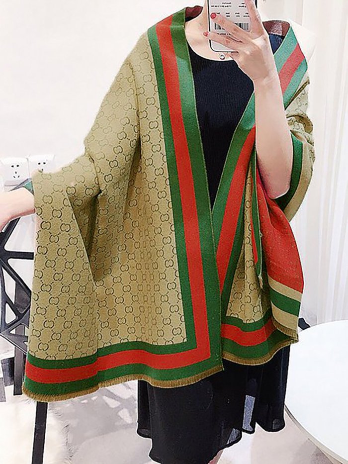 Geometric Elegant Cashmere Scarf