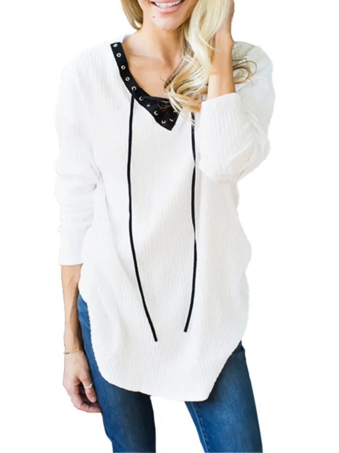 Khaki Casual Solid Knitted Sweater