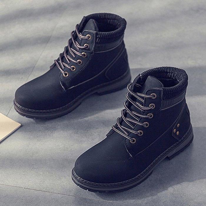 Women Autumn Winter Fur Ankle Boots Waterproof Slip on Shoes Snow Boots