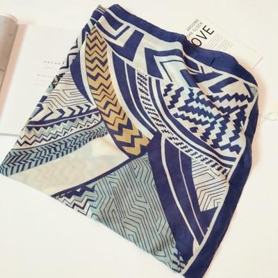 Cotton Linen Silk Animal Print Zebra Thin Head Scarf Shawl