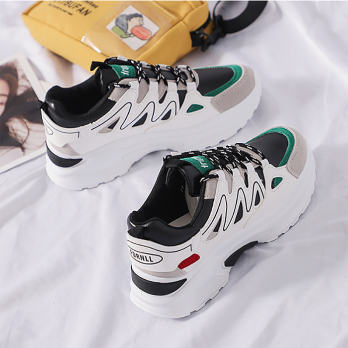 Women's Fashion Casual Colorblock Platform Shoes