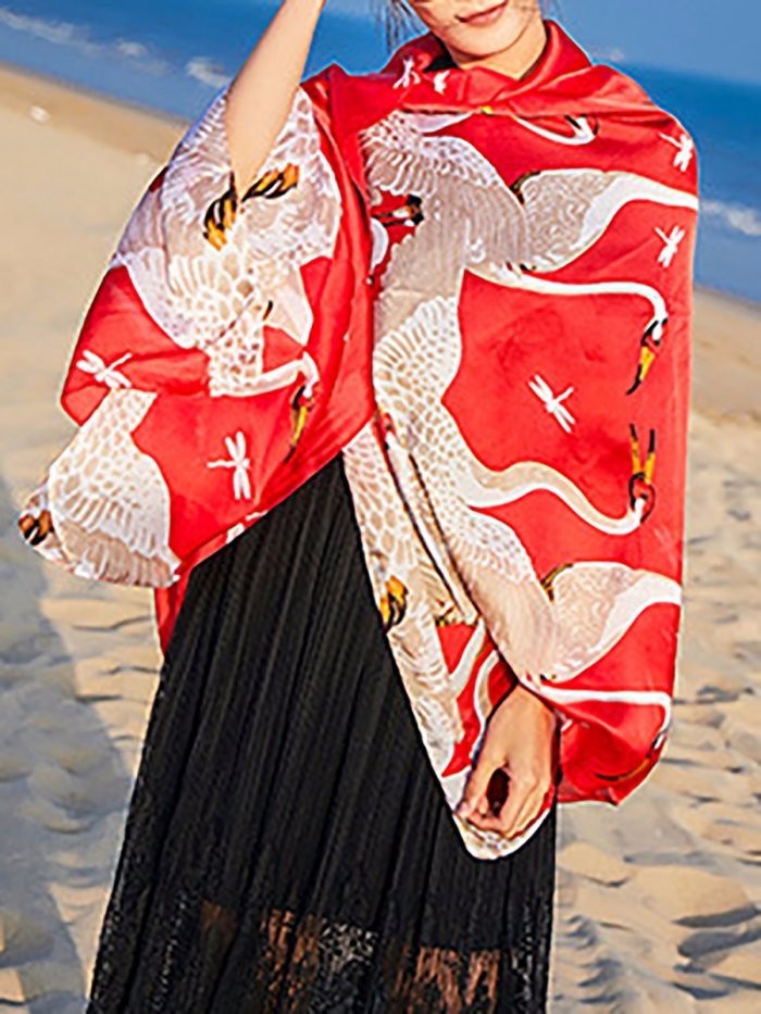 Blue Holiday Animal Scarf