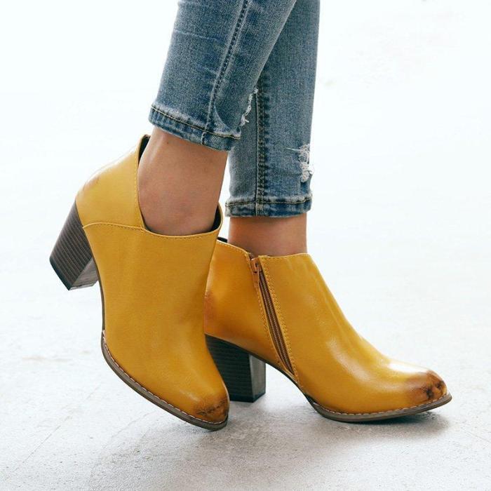 Closed Toe Chunky Heel Med (3-8Cm) Boots