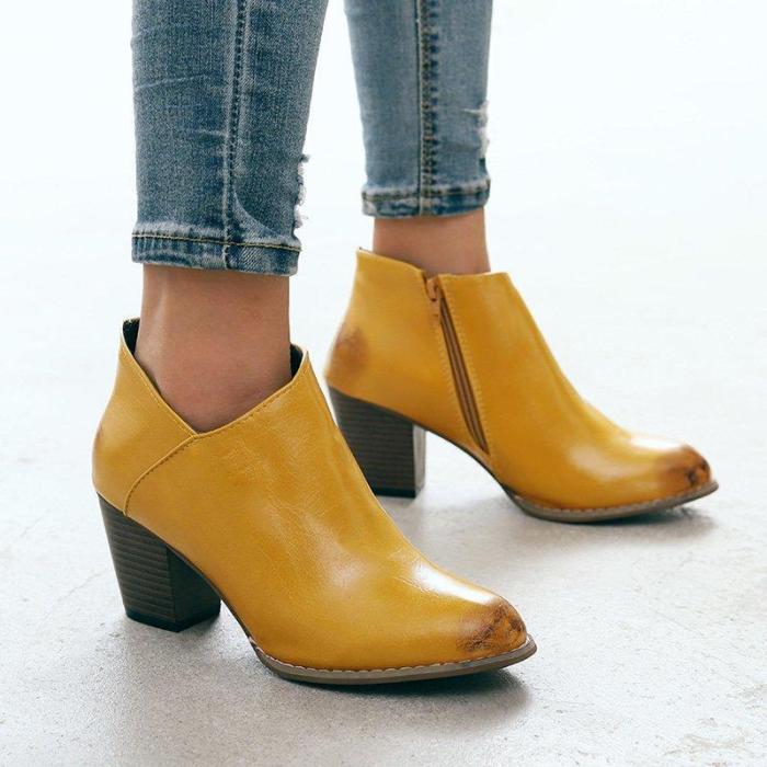 Closed Toe Chunky Heel Med (3-8Cm) Boots