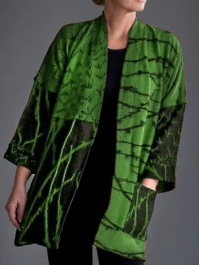Plus size Printed Cotton Outerwear