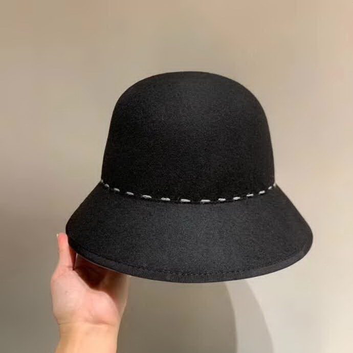 20冬季最新专柜款-罗意威LOEWE2020秋冬新款羊毛礼帽，圆顶盆帽，羊毛