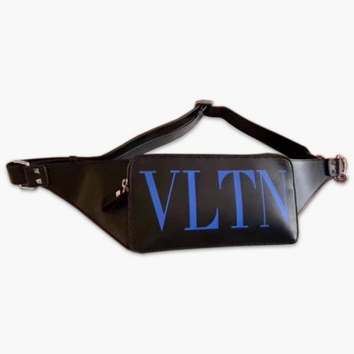 【原版皮】华伦天奴/Valentino 腰包，采用进口南非皮精心裁制而成，涂鸦大logo，简易设计，容量大，男生女生都可以用哦，款号：0056