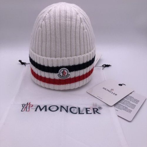官网同步20秋季最新款-Moncler新款毛线针织帽子，专柜同步，冬季必备款